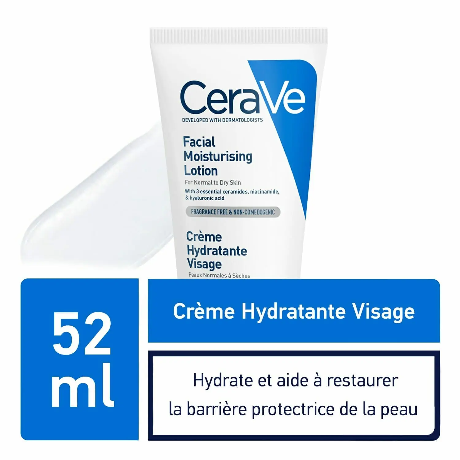 3337875597449-1-1.jpg CERAVE CREME Hydratante Visage Peau Normale à Sèche | 52ml – Image 1