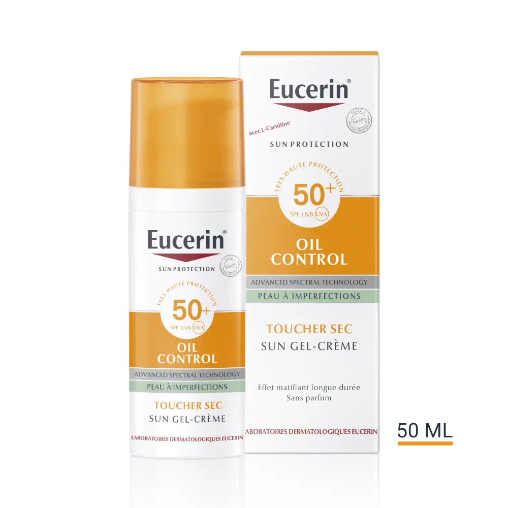 4005800119361.png EUCERIN OIL CONTROLE CREME GEL SOLAIRE SPF 50+ 50ML – Image 1