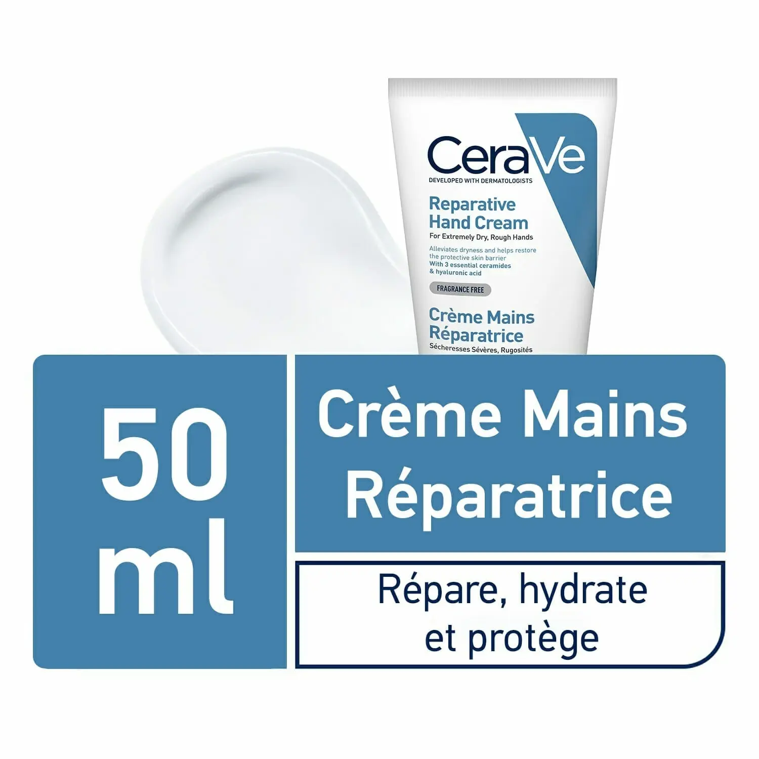 CeraVe-Creme-Reparatrice-Mains-Seches-et-Abimees-1.jpg CERAVE CREME Réparatrice Mains Sèches et Abîmées | 50ml – Image 1