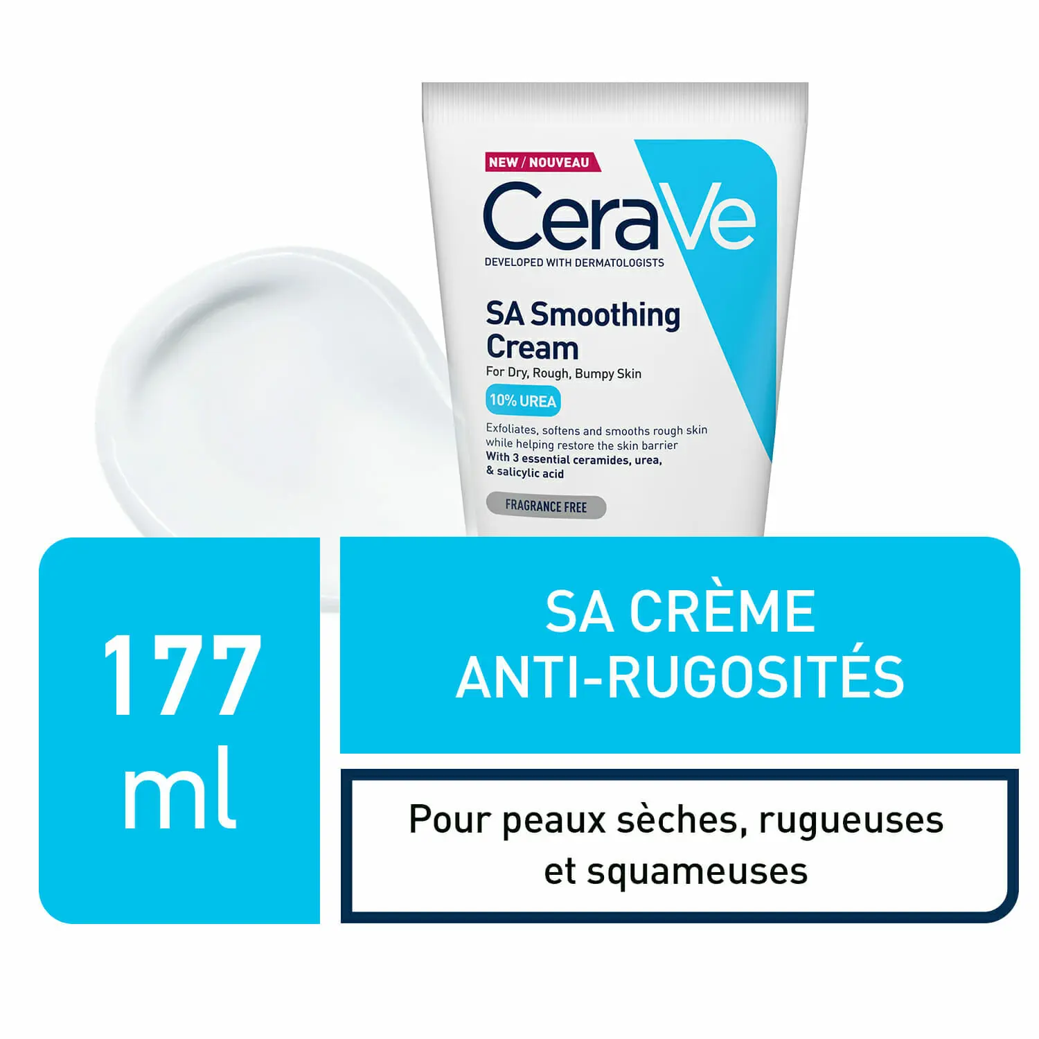 Gamme-SA-177ml-03.jpg CERAVE SA CREME Anti-Rugosités Peau Sèche et Squameuse | 177ML – Image 1