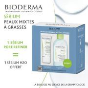 BIODERMA SEBIUM PORE REFINER CONCENTRÉ 30 ML ACHETE + BIODERMA SEBIUM H2O 250ML OFFERT