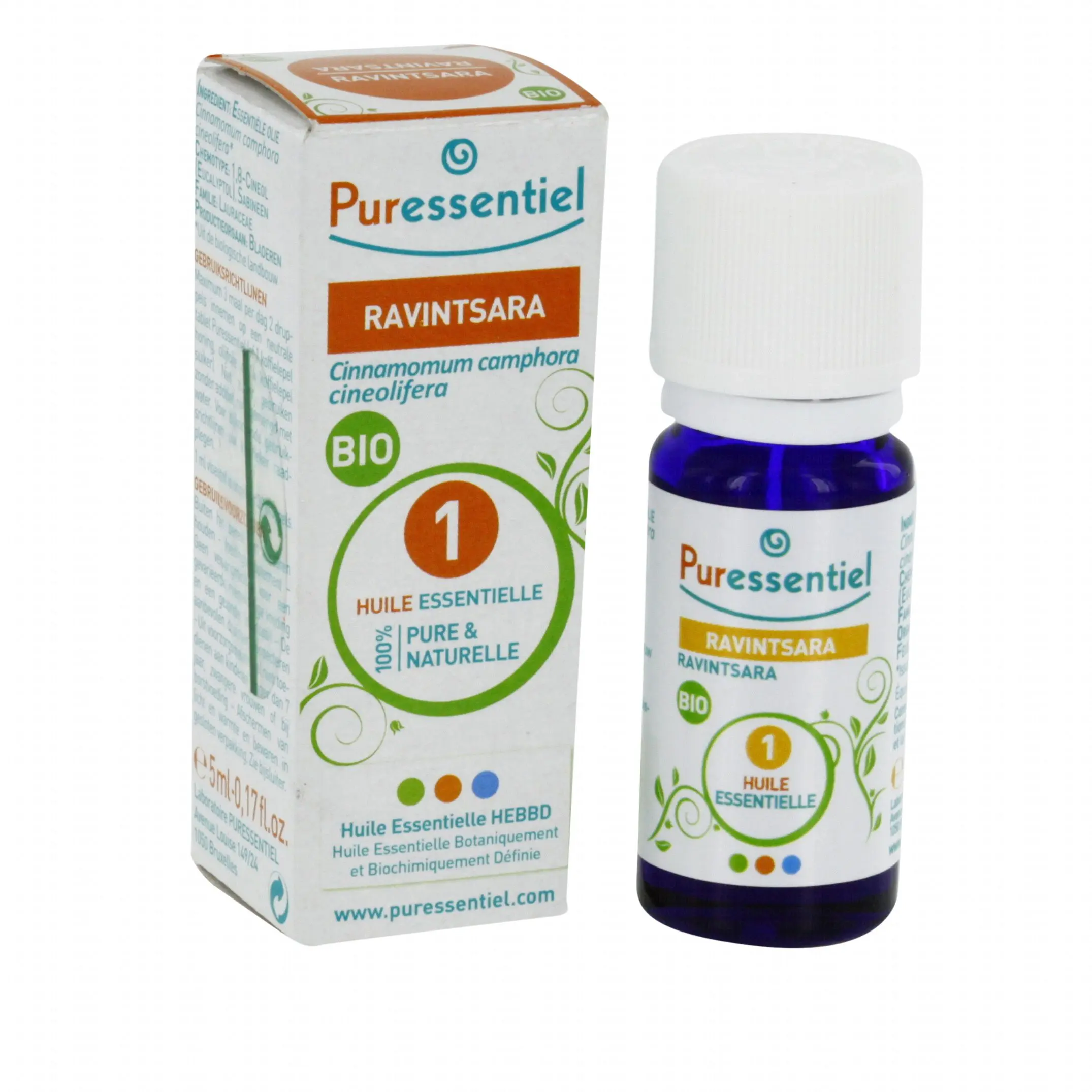 PURESSENTIEL-Huile-essentielle-bio-ravintsara-flacon-5-ml-15105_102_1383046091.jpg PURESSENTIEL HUILE ESSENTIELLE RAVINTSARA BIO 5ML – Image 1
