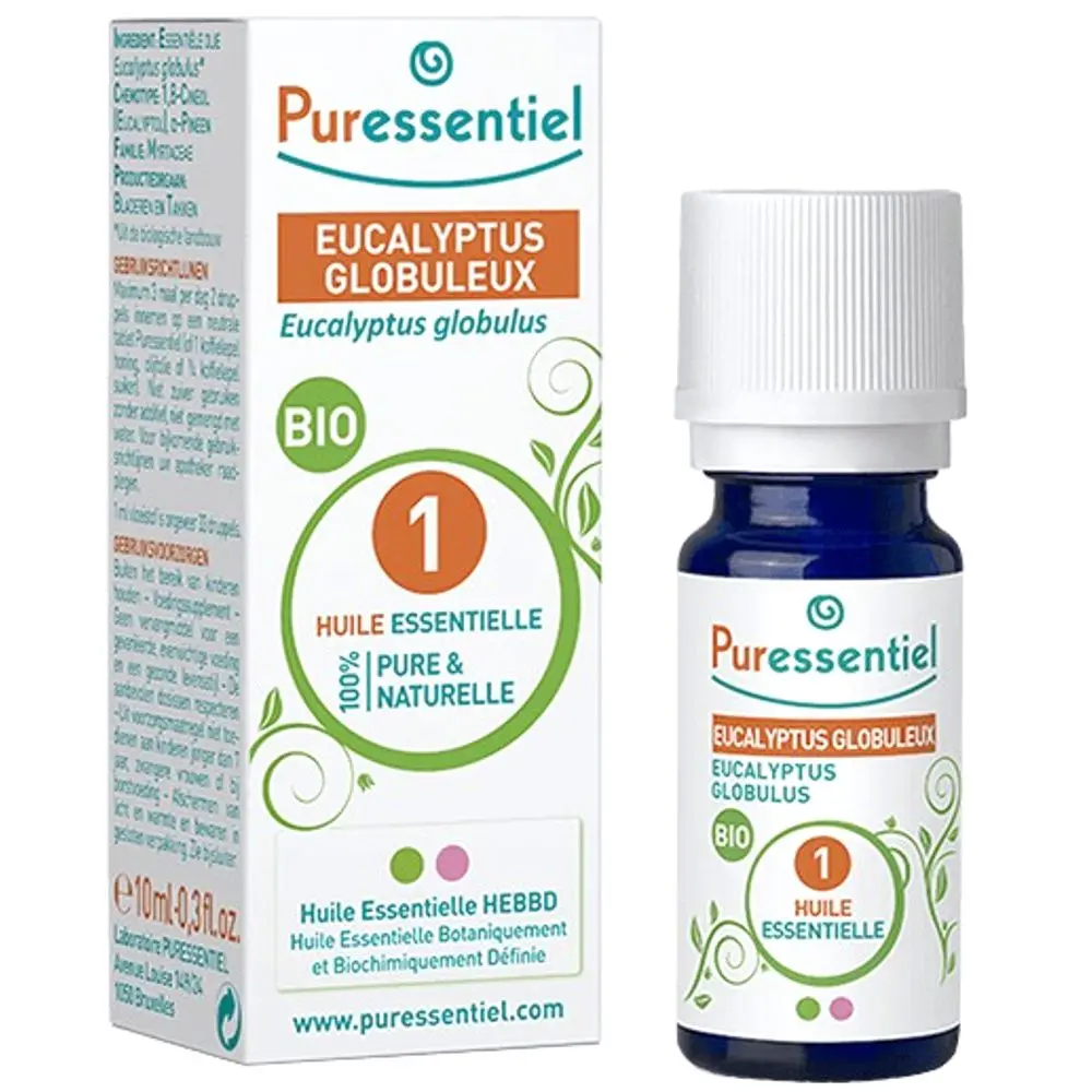 R-31.jpg PURESSENTIEL HUILE ESSENTIELLE EUCALYPTUS GLOBULEUX BIO 10ML – Image 1