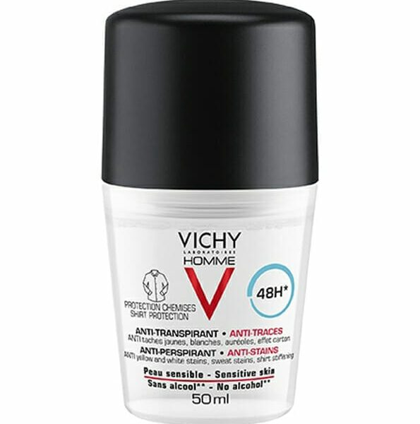 VICHY HOMME DEO BILLE ANTI TRACES ANTI TACHES  48H 50ML