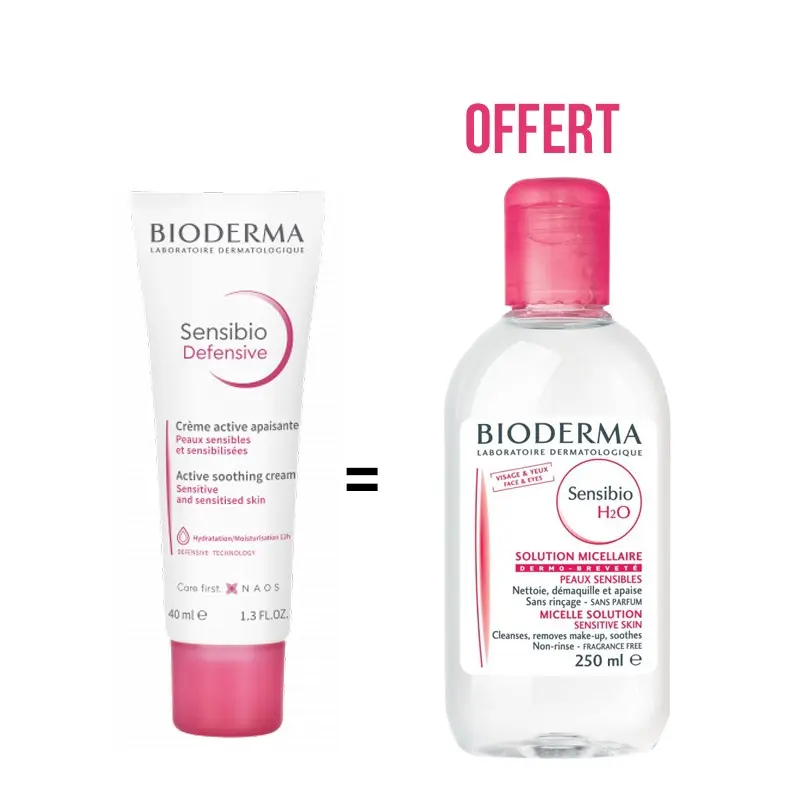 bioderma-sensibio-defensive-creme-40ml-achete-sensibio-h2o-250ml-offert.jpg BIODERMA SENSIBIO DEFENSIVE CRÈME 40ML ACHETE + SENSIBIO H2O 250ML OFFERT – Image 1