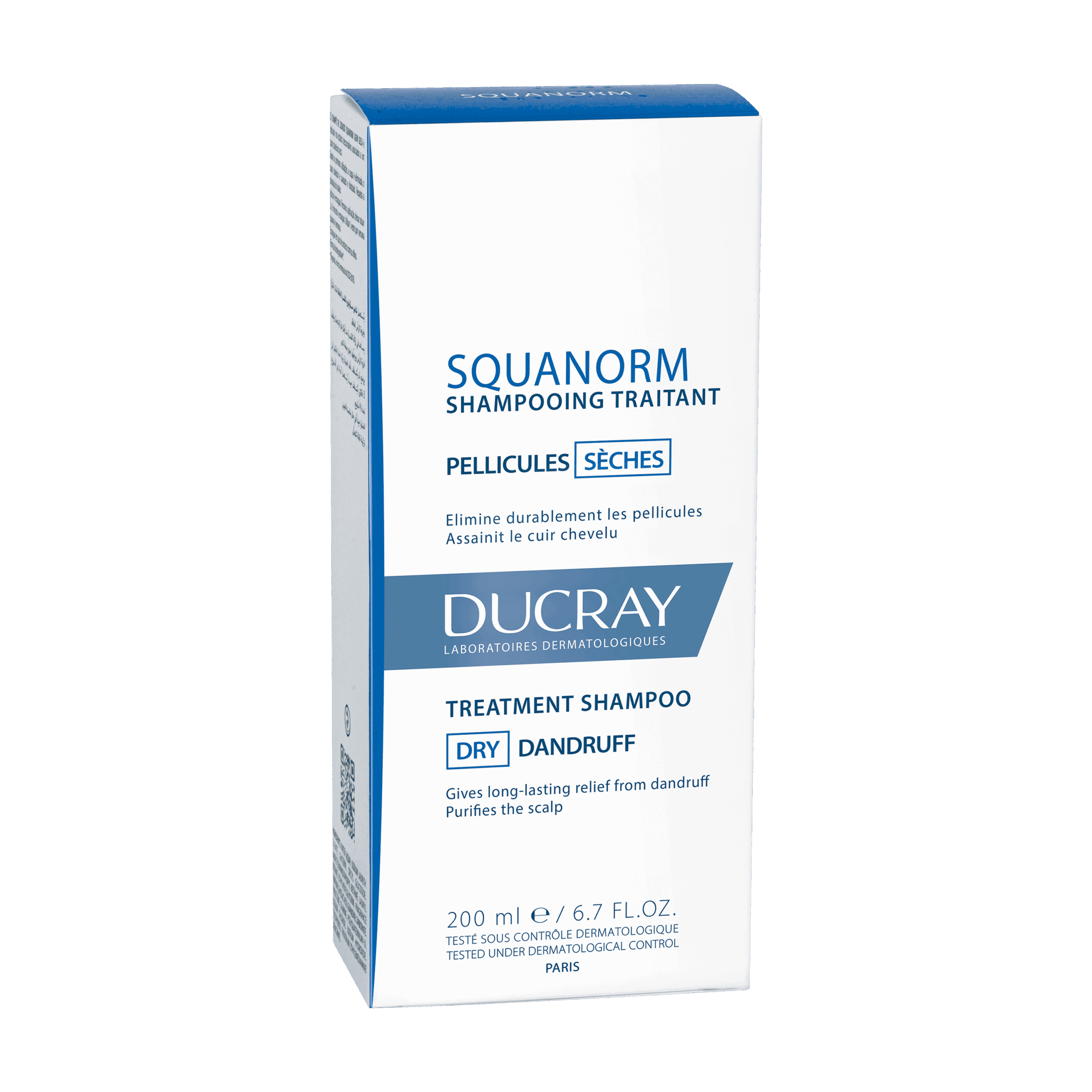 DUCRAY SQUANORM SHAMPOING TRAITANT ANTIPELLICULAIRE PELLICULES SECHES 200ML – Image 1
