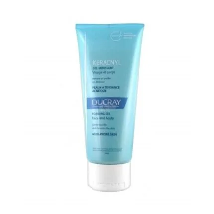 DUCRAY KERACNYL GEL MOUSSANT VISAGE ET CORPS PEAUX A TENDANCE ACNEIQUE 200ml