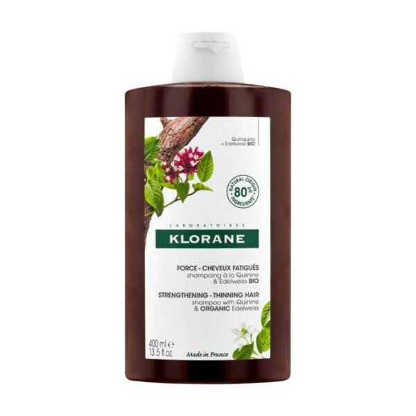 KLORANE SHAMPOING A LA QUININE ET EDELWEISS BIO ANTI CHUTE 400ML