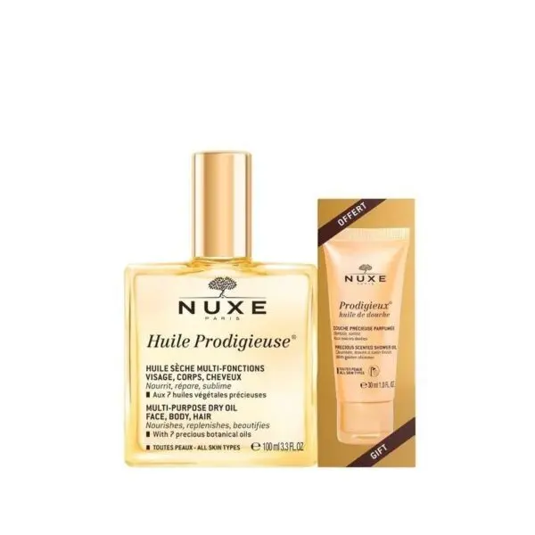 NUXE OFFRE HUILE PRODIGIEUSE 100ML+PRODIGIEUX DE DOUCHE 30ML OFFERTE