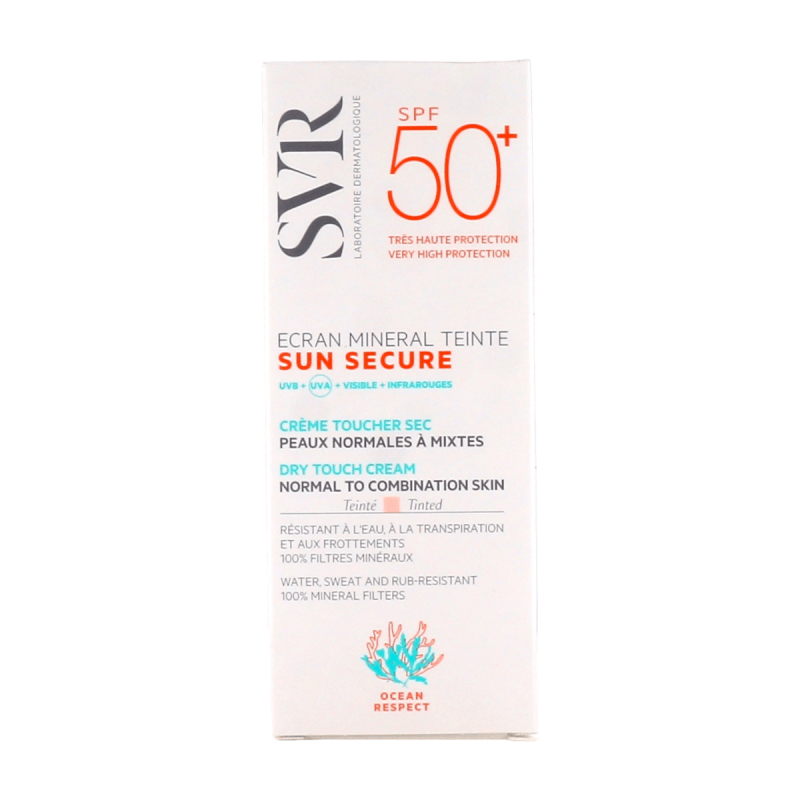 SVR Ecran Minéral Teinté SPF50+ Sun Secure Crème Toucher Sec