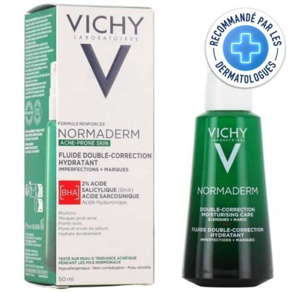 Vichy Normaderm Phytosolution Soin Double Correction Peau Grasse Acnéique | 50ml