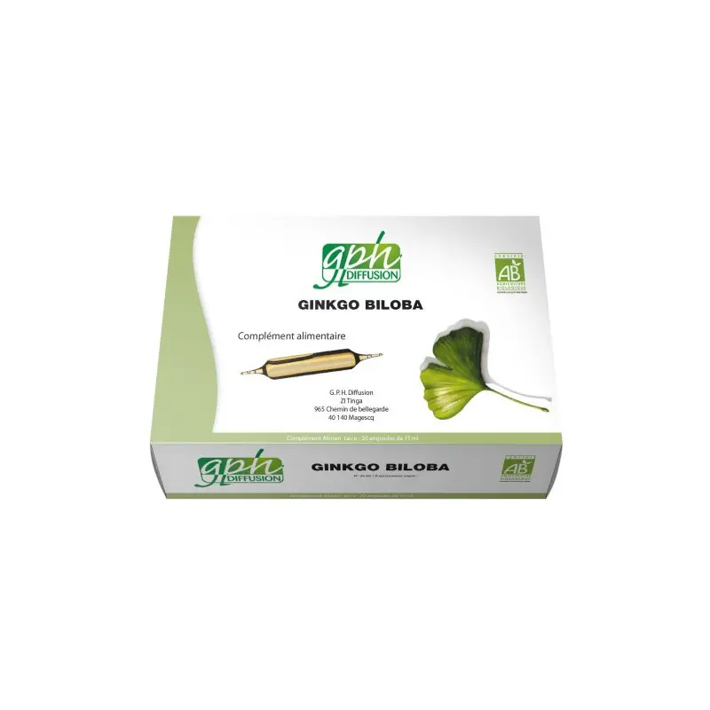 GPH DIFFUSION GINKGO BILOBA 20 AMPOULES GPH DIFFUSION GINKGO BILOBA 20 AMPOULES