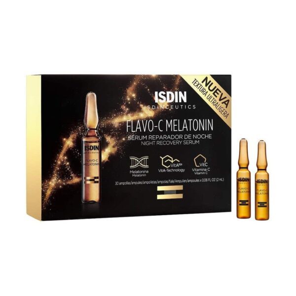 ISDIN FLAVO-C MELATONIN SERUM REPARATEUR NUIT B10 AMPOULES
