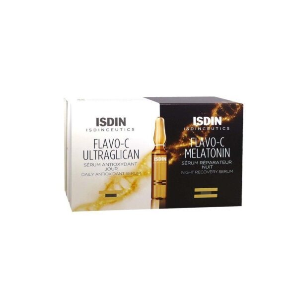ISDIN FLAVO C PACK SERUM 24H JOUR ET NUIT 10+10 AMPS *2ml
