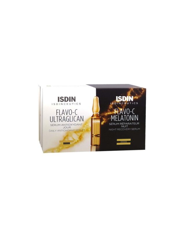 ISDIN FLAVO C PACK SERUM 24H JOUR ET NUIT 10+10 AMPS *2ml