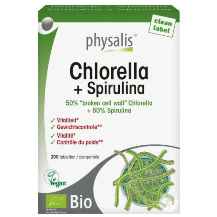 PHYSALIS CHLORELLA + SPIRULINA 200 COMPRIMES