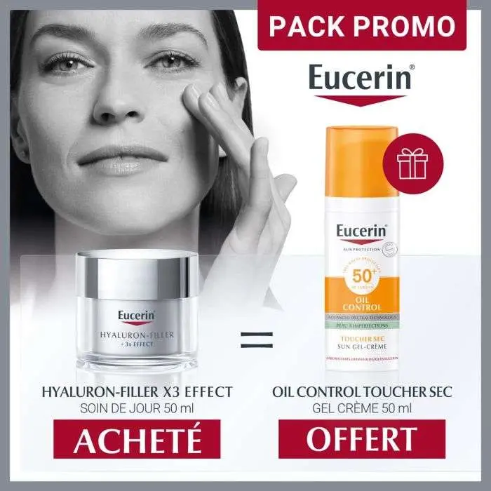 EUCERIN OFFRE HYALURON FILLER 3* EFFECT SOIN DE JOUR SPF 15 PEAU SECHE + EUCERIN OIL CONTROLE EUCERIN OFFRE HYALURON FILLER 3* EFFECT SOIN DE JOUR SPF 15 PEAU SECHE + EUCERIN OIL CONTROLE