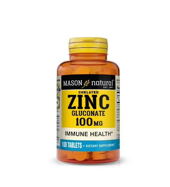 Mason-natural-Zinc-Gluconate-100-tablets-775-100A-1 Lightbox Mason Natural Zinc Gluconate 100 Tablets