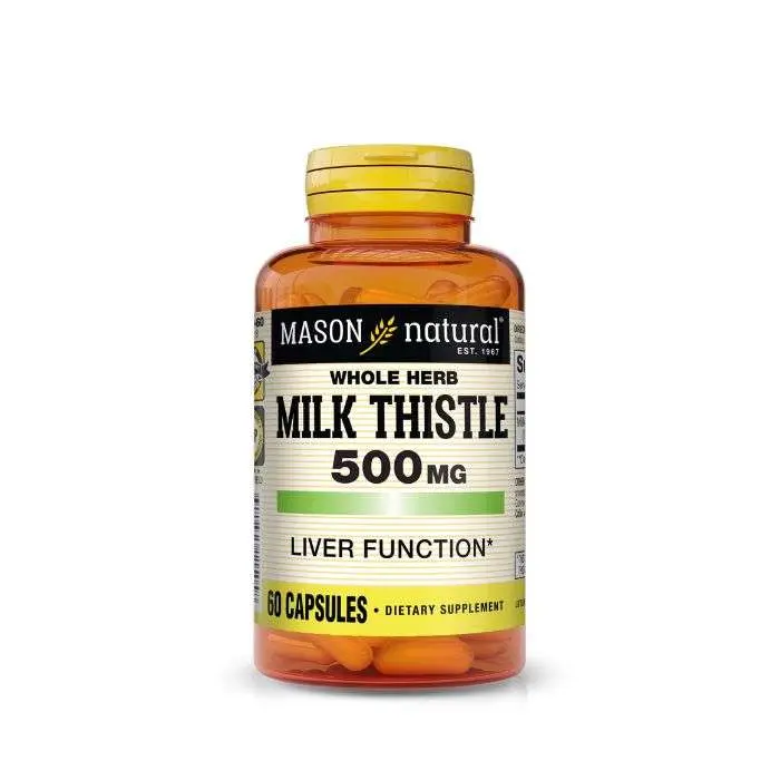 mason-natural-mason-natural-whole-herb-milk-thistle-500-mg-60-capsules-circulation-sanguine-et-coeur MASON NATURAL WHOLE HERB MILK THISTLE 500 MG 60 CAPSULES
