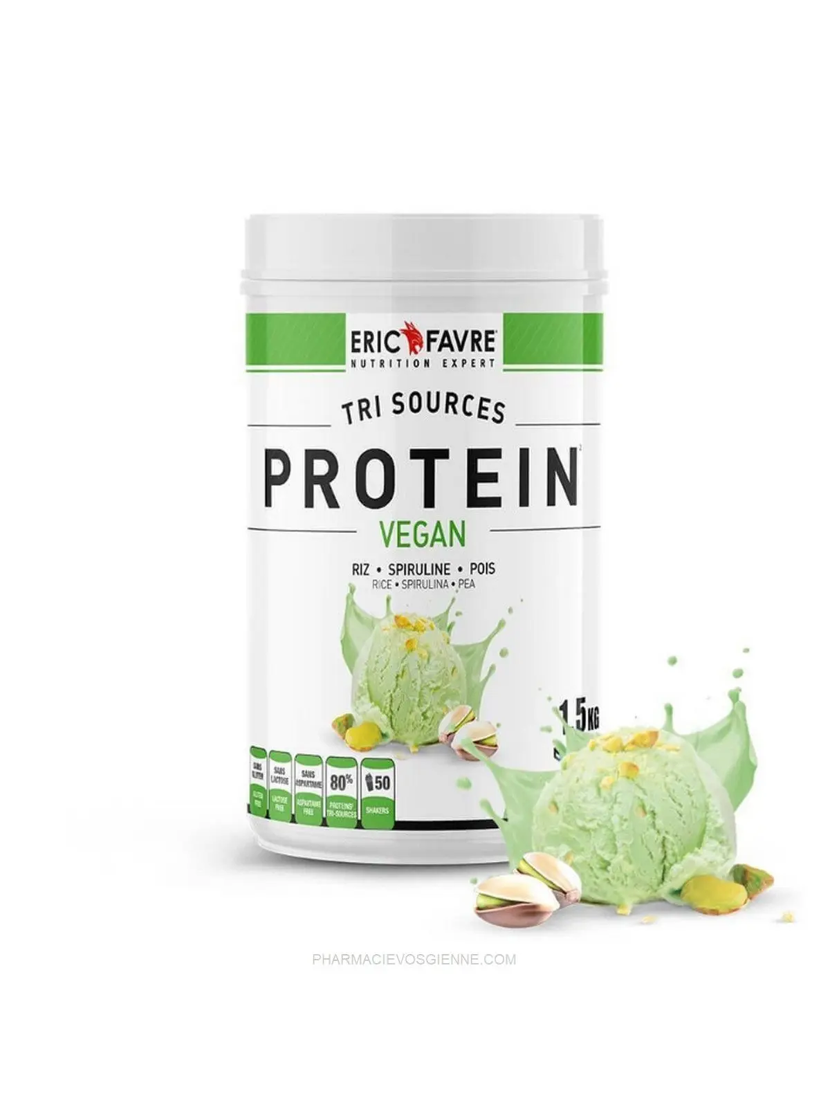 ERIC FAVRE PROTEIN VEGAN TRI SOURCES PISTACHE 500G ERIC FAVRE PROTEIN VEGAN TRI SOURCES PISTACHE 500G