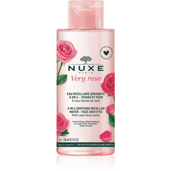 NUXE VERY ROSE EAU MICELLAIRE APAISANTE 3-EN-1 750ML