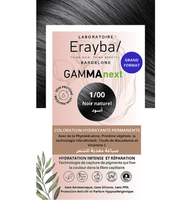 Erayba-Gamma-next-Coloration-1-00-Noir-naturel-1.png Erayba Gamma Next Coloration 1/00 Noir Naturel Coloration Hydratante Permanente – Image 1