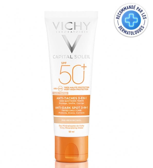 B_d9825668-608f-4688-898c-8711e30c3a40.jpg VICHY CAPITAL SOLEIL SOIN ANTI-TACHES TEINTÉ 3-EN-1 SPF 50+ – 50 ML – Image 1