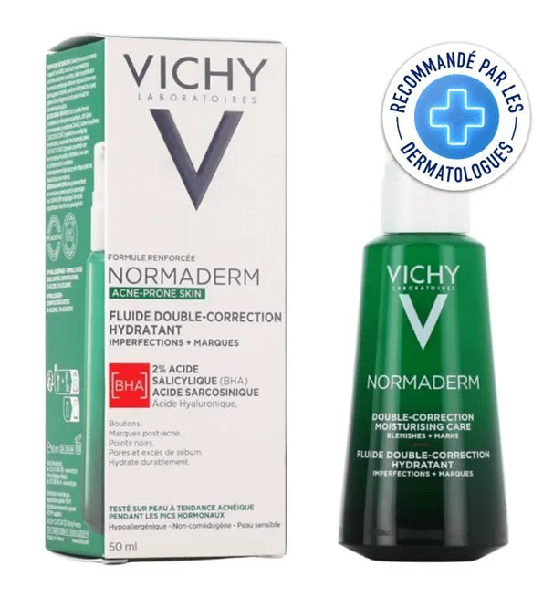 VICHY NORMADERM FLUIDE DOUBLE CORRECTION HYDRATANT 50 ML – Image 1