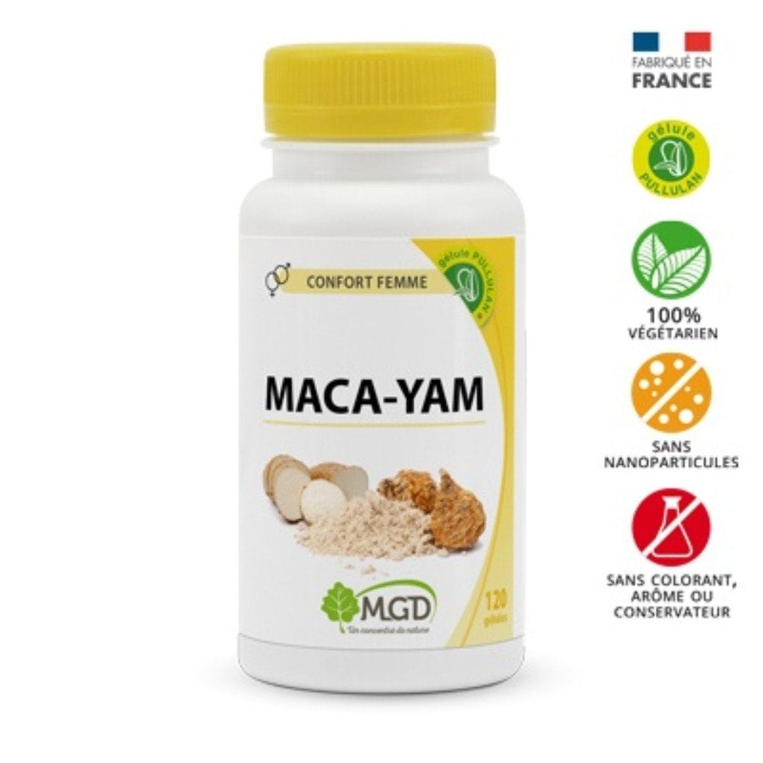 Mgd-Maca-yam-120-gelules.jpg Mgd Nature Maca-yam 120 gelules – Image 1