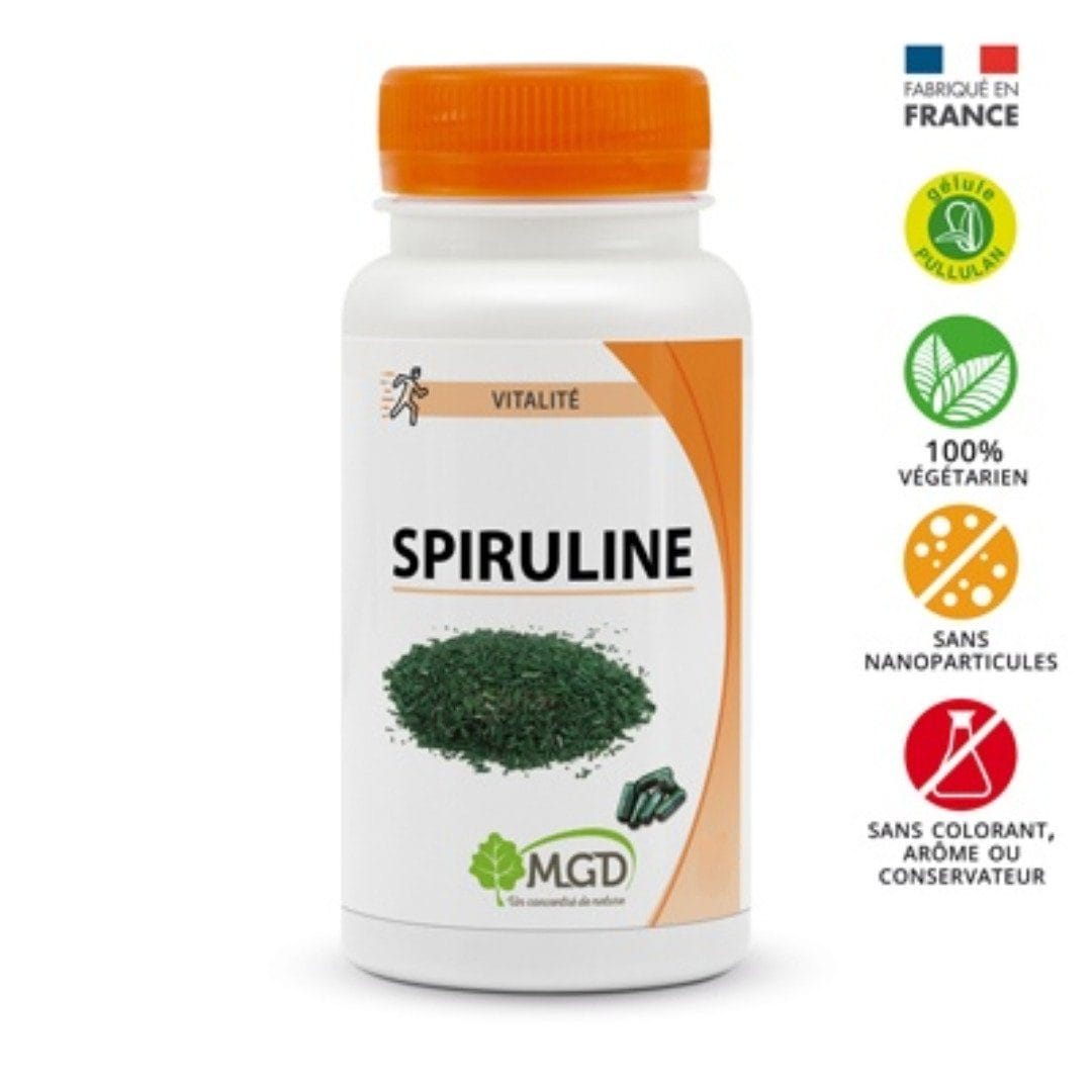 Mgd-Spiruline-200-gelules.jpg Mgd Nature Spiruline 200 gelules – Image 1