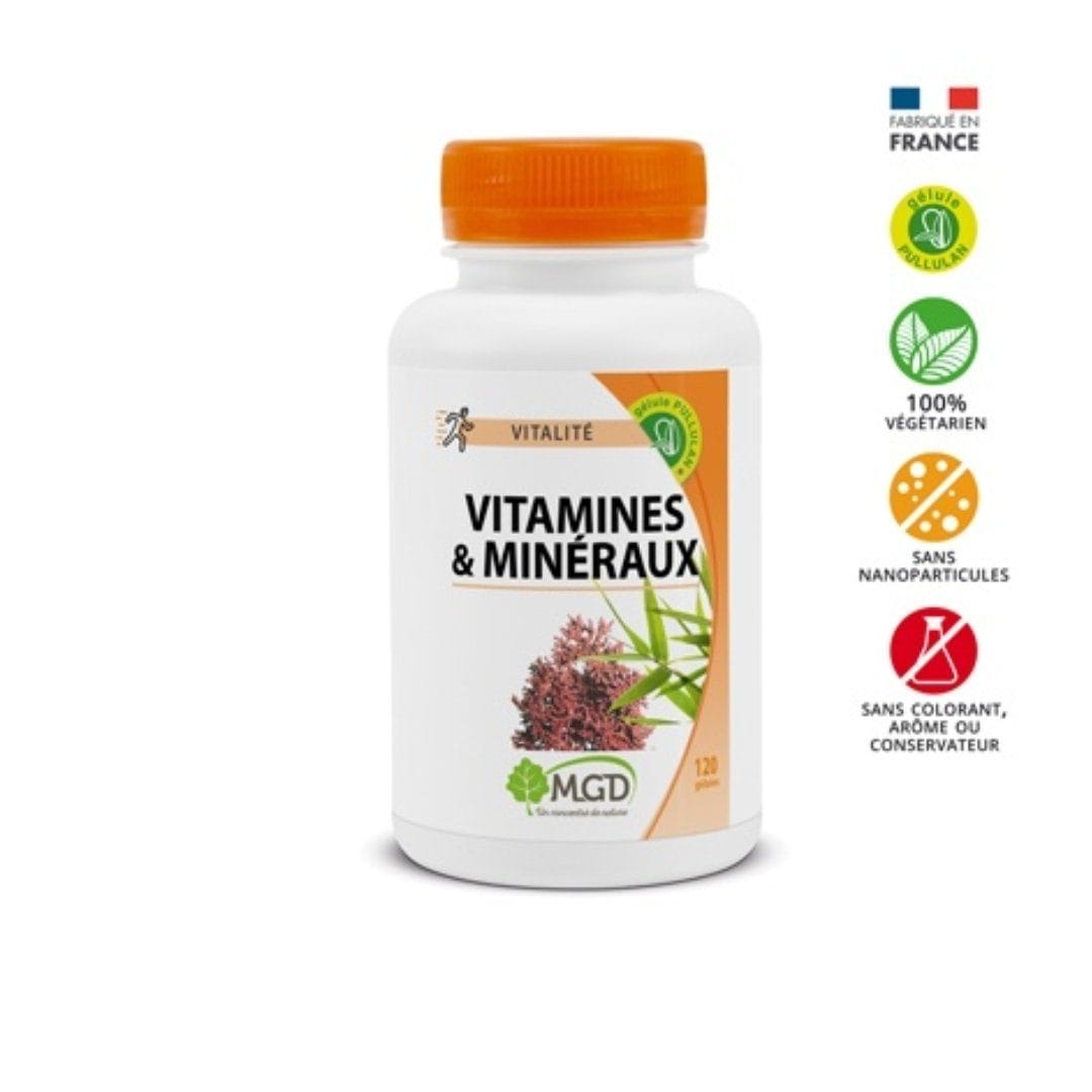 Mgd-vitamines-mineraux-120gelules-1.jpg MGD Vitamines & Mineraux 120 Gelules – Image 1