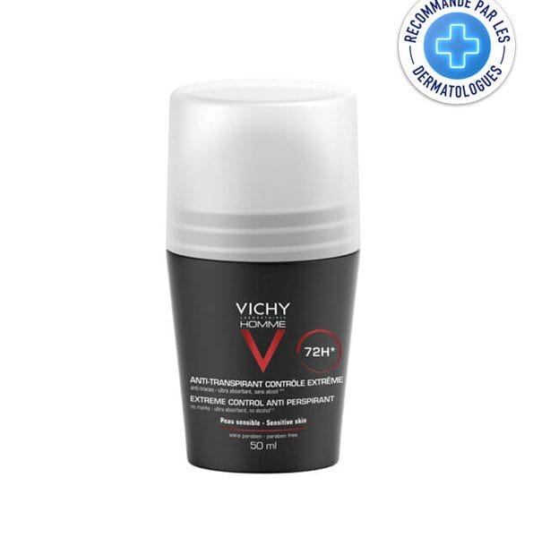 VICHY HOMME DÉODORANT BILLE ANTI-TRANSPIRANT 72H PEAU SENSIBLE | 50ML