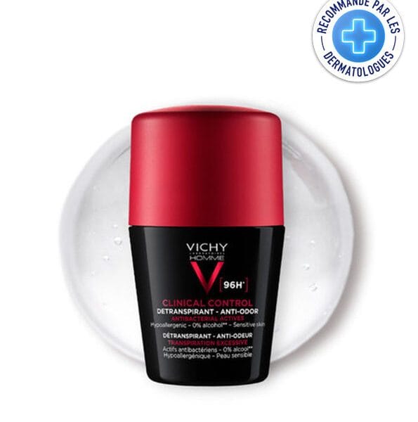 VICHY HOMME DÉODORANT CLINICAL CONTROL 96H | TOUS TYPES DE PEAU | 50ML