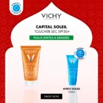 VICHY CAPITAL SOLEIL ÉMULSION TOUCHER SEC SPF50 PEAU SENS MIXTE À GRAS = APRÈS SOLEIL 100 ML OFFERT