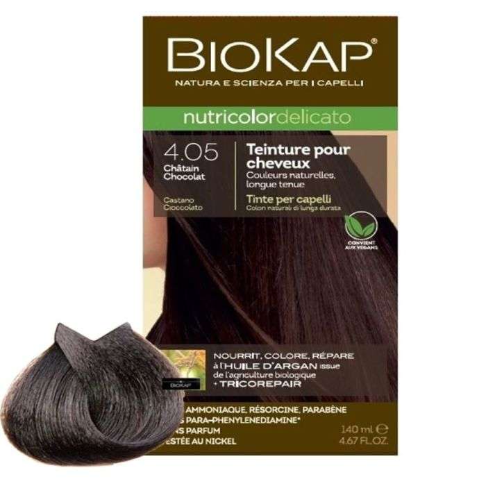 biokap-biokap-nutricolor-delicato-405-chatain-chocolat-coloration.jpg BIOKAP NUTRICOLOR DELICATO 4.05 CHATAIN CHOCOLAT – Image 1