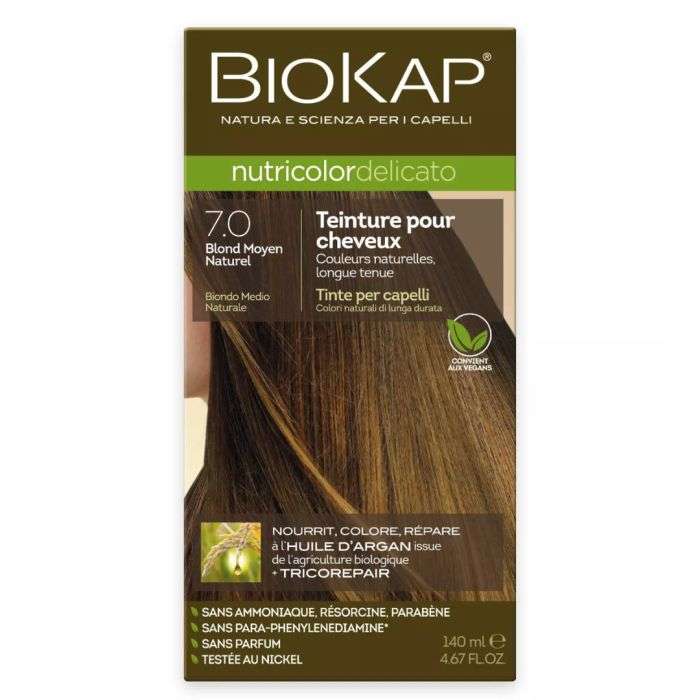 biokap-biokap-nutricolor-delicato-teinture-70-blond-moyen-naturel-coloration.jpg BIOKAP NUTRICOLOR DELICATO TEINTURE 7.0 BLOND MOYEN NATUREL – Image 1