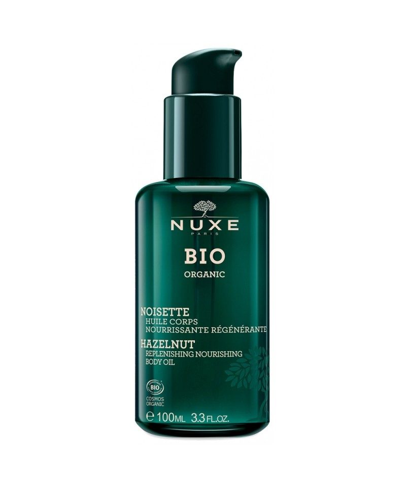 nuxe-bio-organic-huile-corps-nourissant-100ml.jpg NUXE BIO ORGANIC NOISETTE HUILE CORPS NOURRISSANT 100ML – Image 1