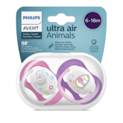 AVENT SUCETTE ORTHO 6-18M GRL ELEP/PENG - SCF080/08