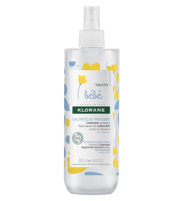 3282770104882_d44226d2-5d6a-4b01-ae01-4326bd9756f9-1.jpg KLORANE BEBE EAU FRAICHE PARFUMEE AU CALENDULA 500 ML – Image 1