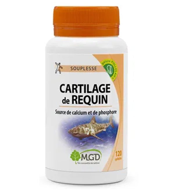 3505631400030_9a34ea56-0e44-4dc7-8e5d-aa89de12700b-1.jpg MGD CARTILAGE DE REQUIN 120 GELULES – Image 1