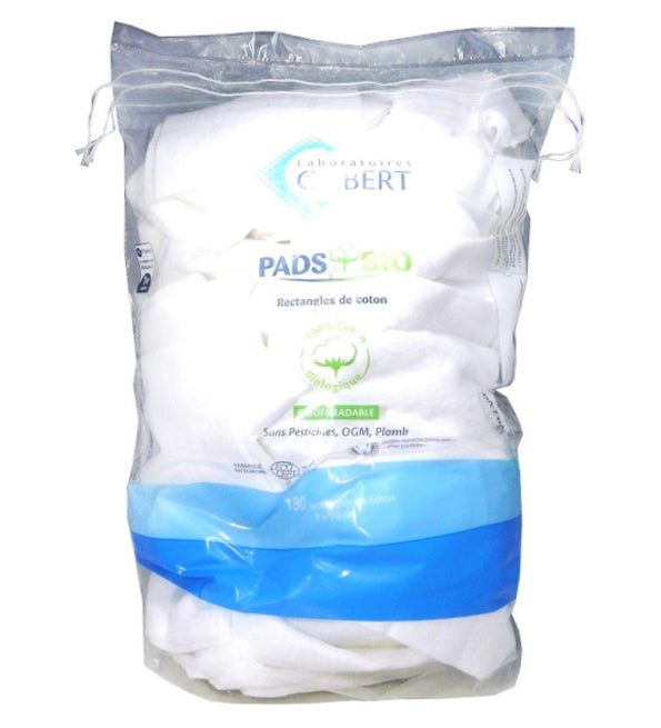 3518646125935_2ea50e5f-6e28-45b5-8827-1aec27022ae2-1.jpg GILBERT RECTANGLES DE COTON PADS BIODEGRADABLES BEBE SACHET DE 180 UNITES – Image 1