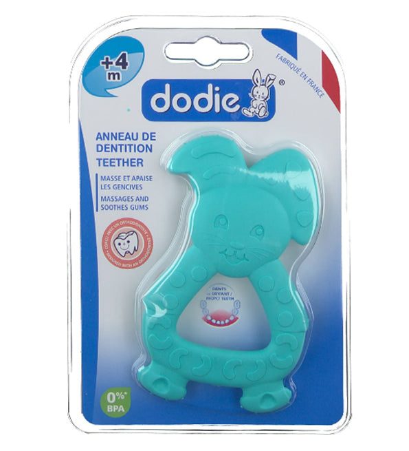3700763500768_95b7d699-5e6c-45b5-af85-d110914c942c-1.jpg DODIE ANNEAU DE DENTITION LAPIN LAGOON + 4 MOIS – Image 1