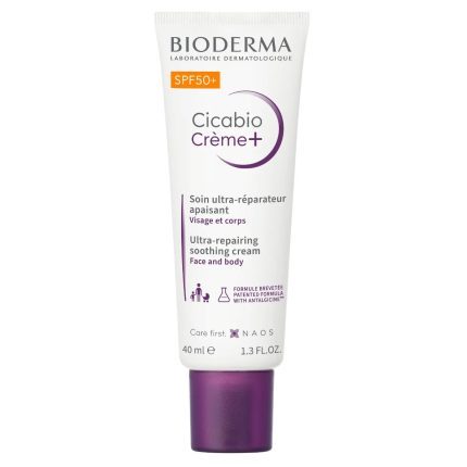 BIODERMA CICABIO CREME + SOIN ULTRA REPARATEUR APAISANT SPF50+ 40 ML