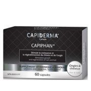 CAPIDERMA CAPIPHAN ONGLES ET CHEVEUX 60 GÉLULES ACHETE + CAPIDERMA CAPIPHAN ONGLES ET CHEVEUX 20 GÉLULES OFFERT