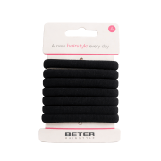 BETER ELASTIQUE CHEVEUX NOIR PACK DE 6 REF 19212