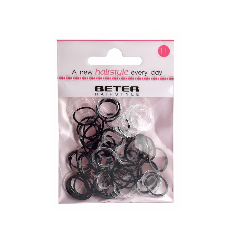 8412122192600-1.jpg BETER Hairstyle PACK DE MINI ELASTIQUES 100 UNITES Noir - 19260 – Image 1