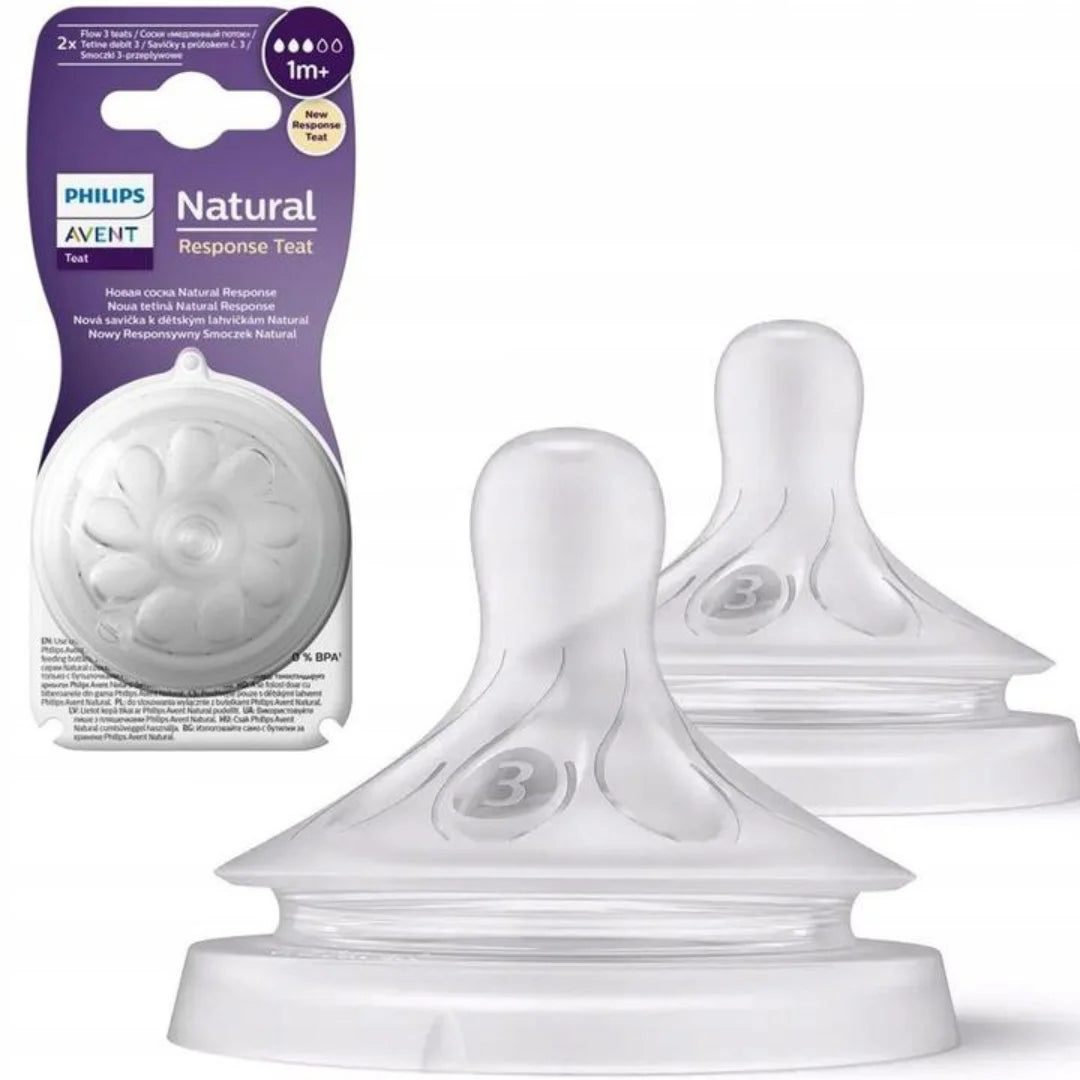 Avent-Tetine-Natural-Teat-1m-Scy96302-1-3.jpg AVENT NATURAL TETINE RESPONSE 1MOIS + DEBIT 3 – Image 1