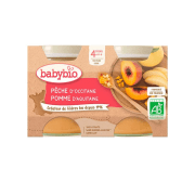 BABYBIO PECHE D'OCCITANIE POMME DE NOUVELLE AQUITAINE 2X130G