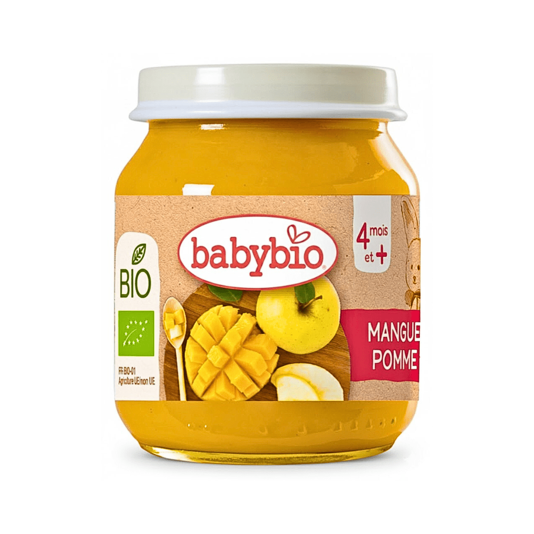 Babybio-Petit-Pot-Mangue-Pomme-130g.png Babybio Petit Pot Mangue Pomme 130g – Image 1