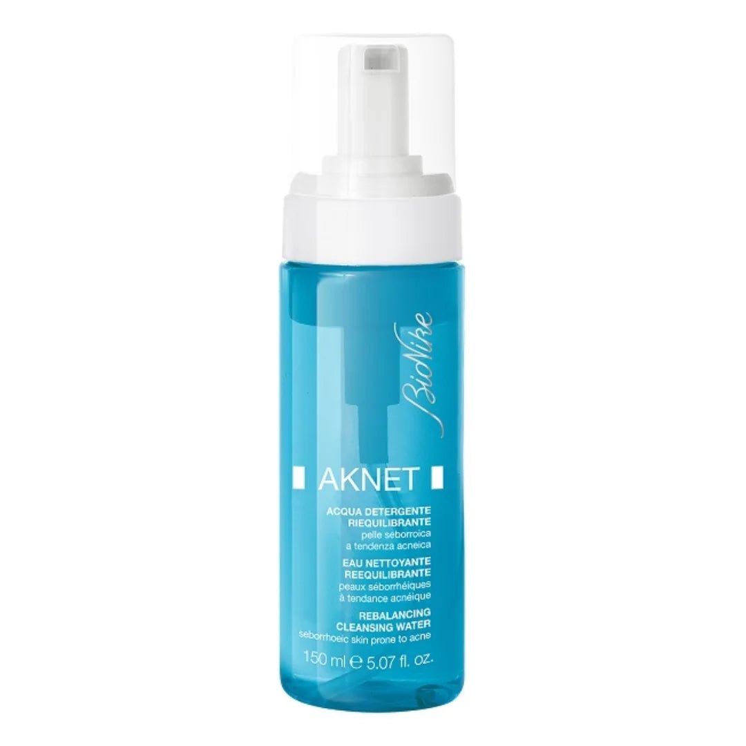 Bionike-Aknet-Eau-nettoyante-150ml-1_1-1.jpg BIONIKE AKNET EAU NETTOYANT MOUSSE RIEQUILIBRANTE 150 ML – Image 1